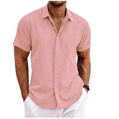 Herrenhemd Baumwolle Leinen Modern Slimfit