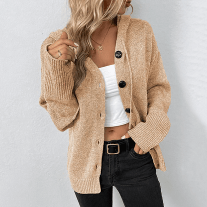 Damen Cardigan Herbst Warm Trendy Knöpfe