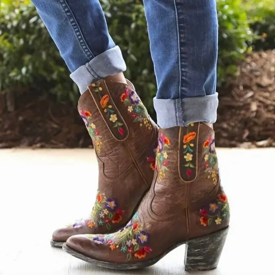 Wetterfeste Cowgirl Stiefel Damen Reitstiefel
