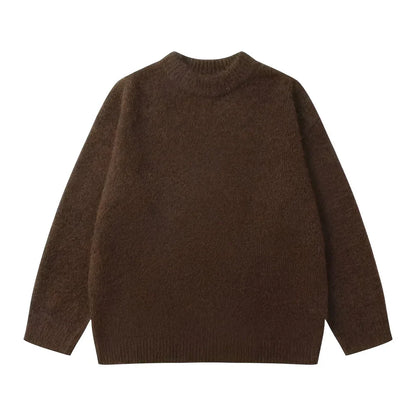 Lockerer Strickpullover Einfach Elegant