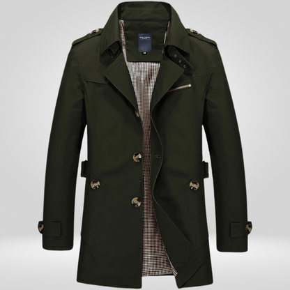Herren Trenchcoat Klassisch Lang