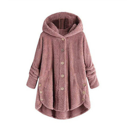 Frauen Wintermantel Warm Kapuze Elegant
