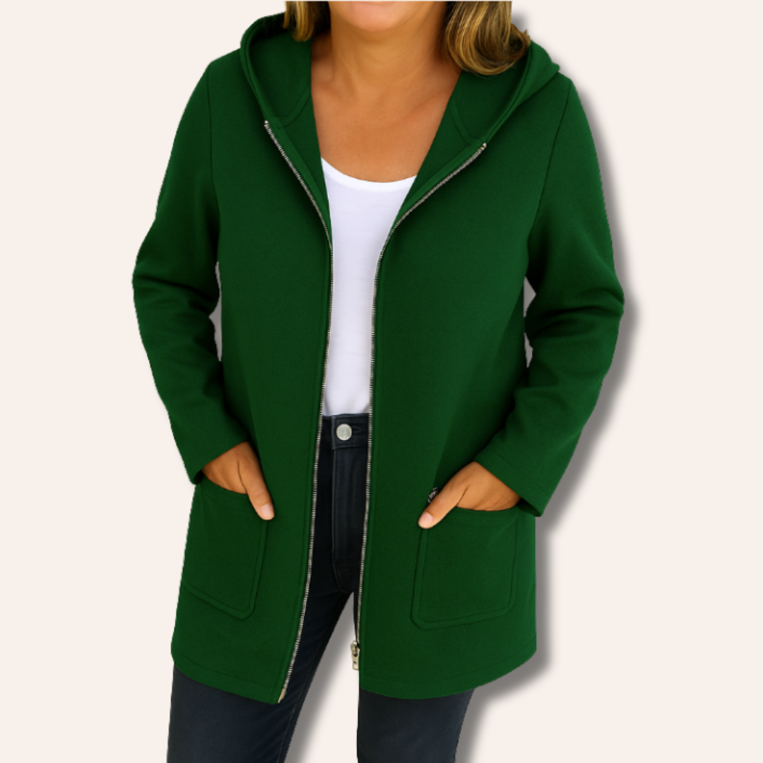 Kapuzen-Cardigan Langarm Warm