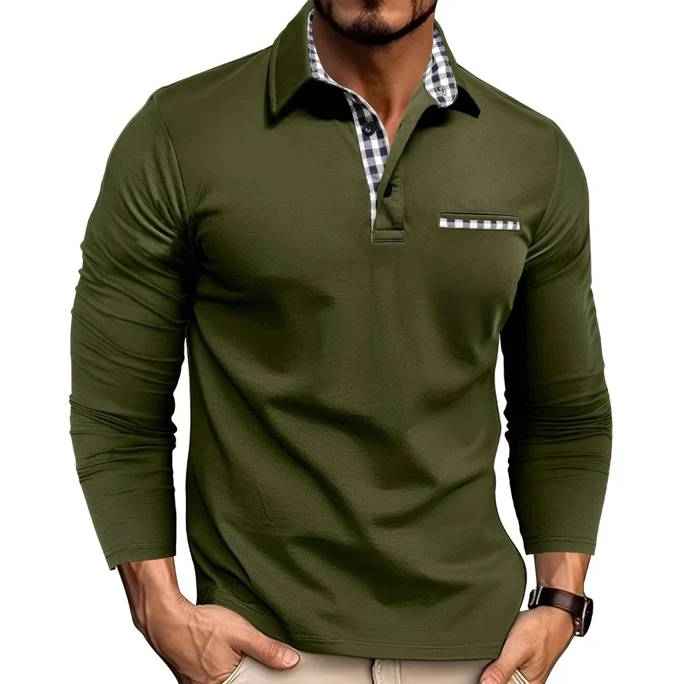 Herren Poloshirt Langarm Freizeitstyle
