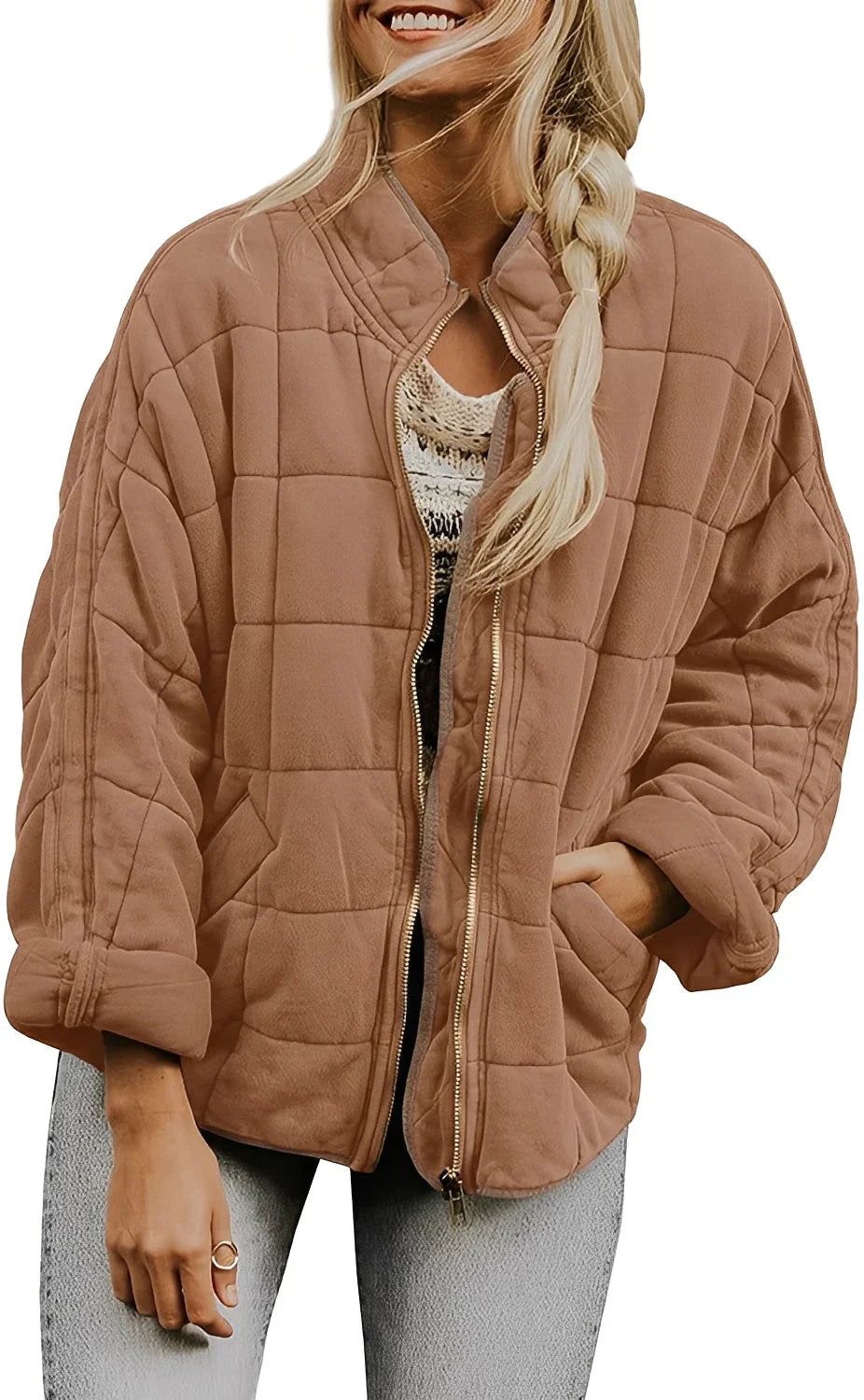 Dicke Oversize Damenjacke Großformat