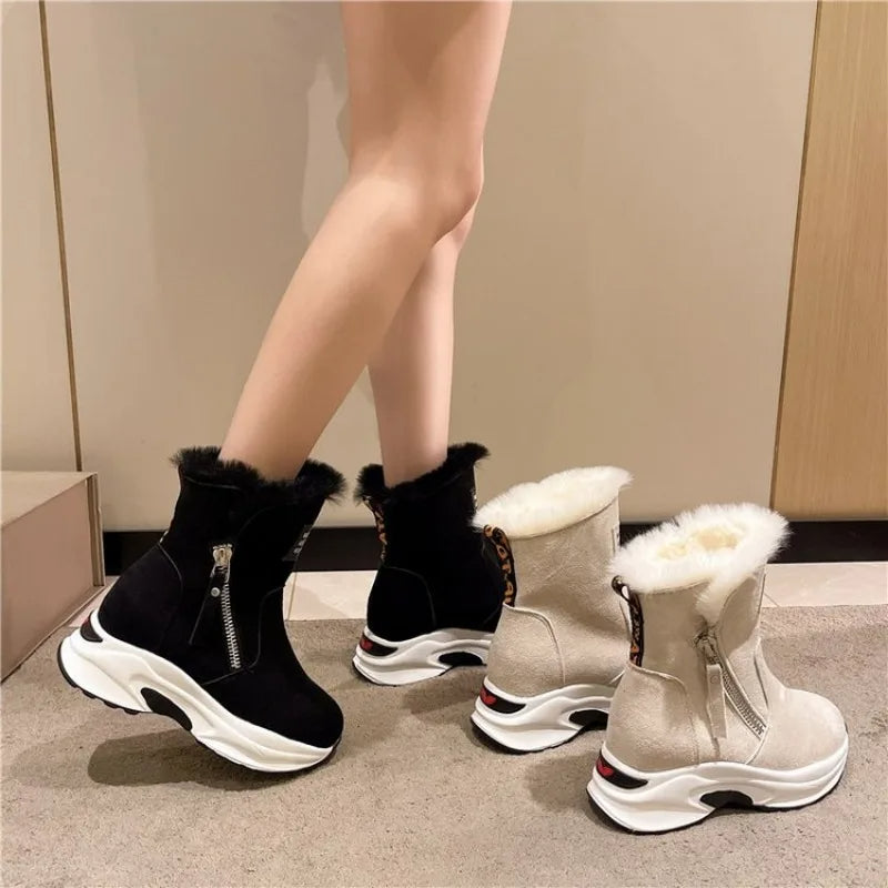 Stylische Damen Schneestiefel Winter Mode - IdealeKleiden
