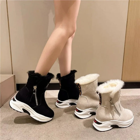 Stylische Damen Schneestiefel Winter Mode - IdealeKleiden