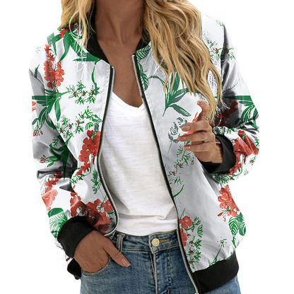 Stylische Damenjacke Blumenmuster Trend