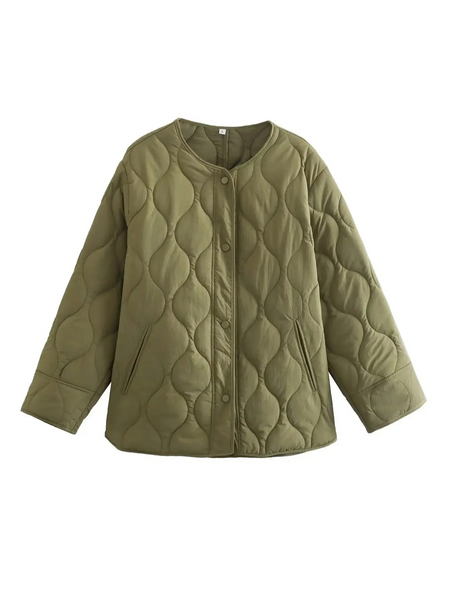 Elegante Steppjacke Herbst Winter Langarm