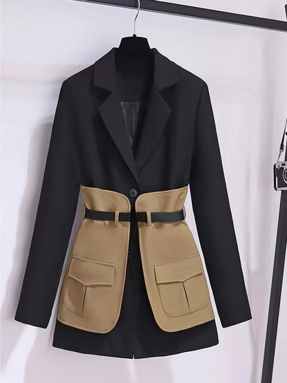 Eleganter Damenmantel Britischer Chic Frauen