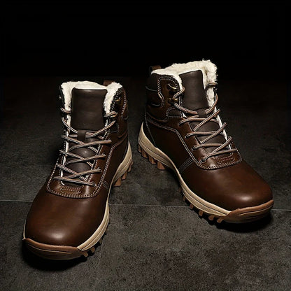 Herren Winterstiefel Leder Vintage Style
