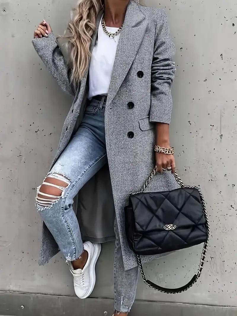 Eleganter Trenchcoat Damen Klassiker Winter - IdealeKleiden