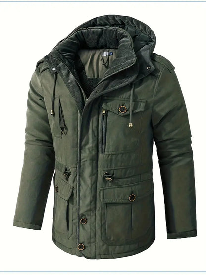 Herren Winterjacke Warm Kapuze