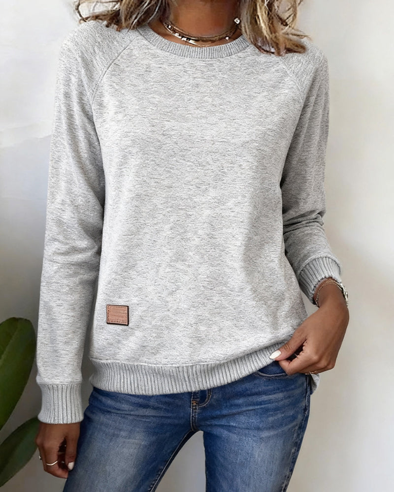 Bequemes Sweatshirt Rundhals Casual