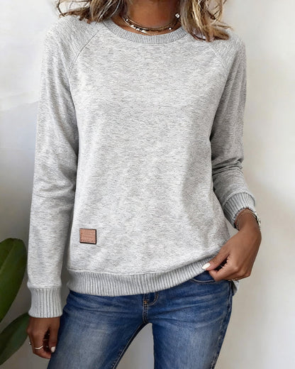 Bequemes Sweatshirt Rundhals Casual