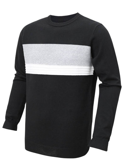 Lässiger Rundhals Pullover Herren Modern - IdealeKleiden