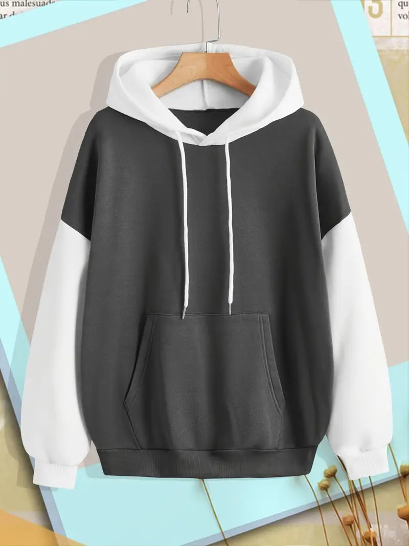Modische Herren-Hoodie Kontrastfarben