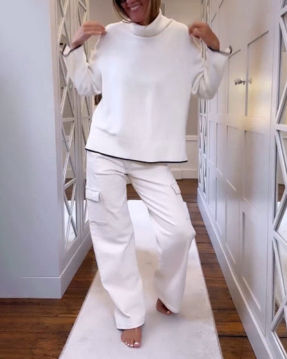 Elegante Kleidung | Hochgeschlossene Bluse Langarm