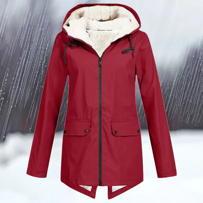 Wasserdichte Outdoor-Jacke Kapuze Warm Isoliert