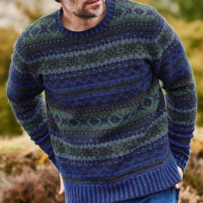 Retro Pullover Rundhals Damen - IdealeKleiden