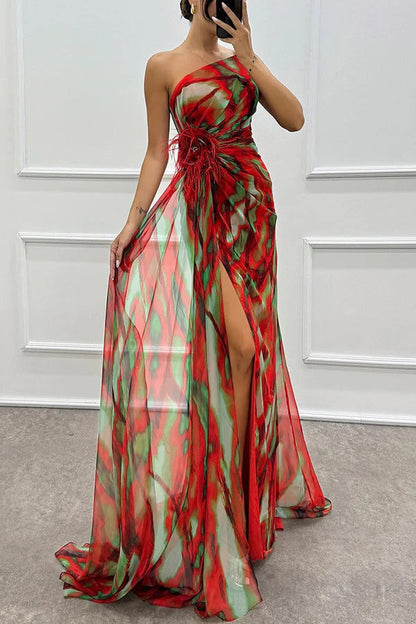 Elegantes Abendkleid Damen Schulterfrei Lang