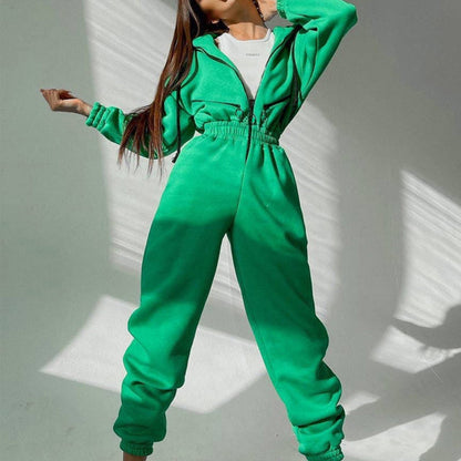 Praktisches Zweiteiler Set Hoodie für Damen Alltag