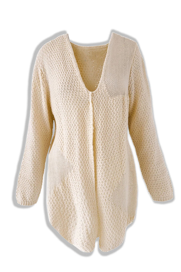 Gemütlicher Cardigan Mittellang mit Langen Ärmeln