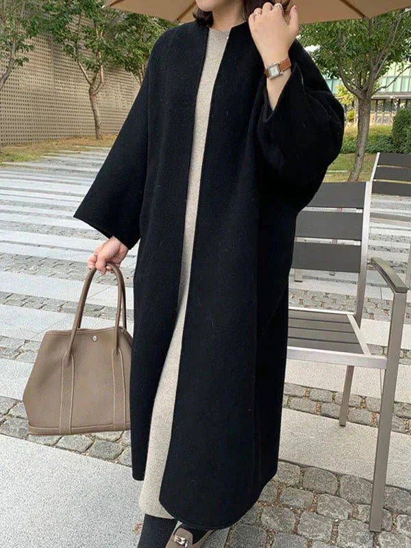 Lisi - Damen Wollmantel Lang Elegant