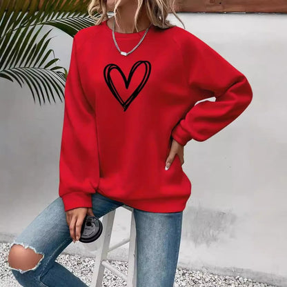 Trendy Sweatshirt Damen Rundhals Langarm