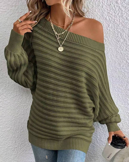 Elegante Pullover Unifarben Frauen