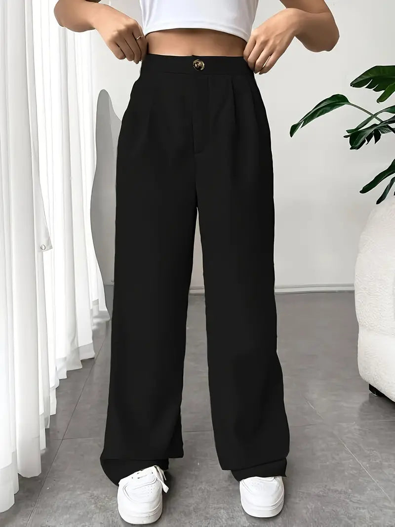 Lily - Damen Hose Elegant Weitbein Stil - IdealeKleiden