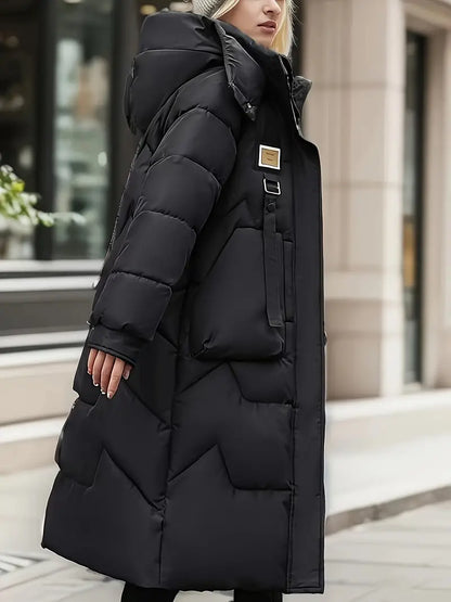 Warme Winterjacke Mittel Lang Daunen Füllung