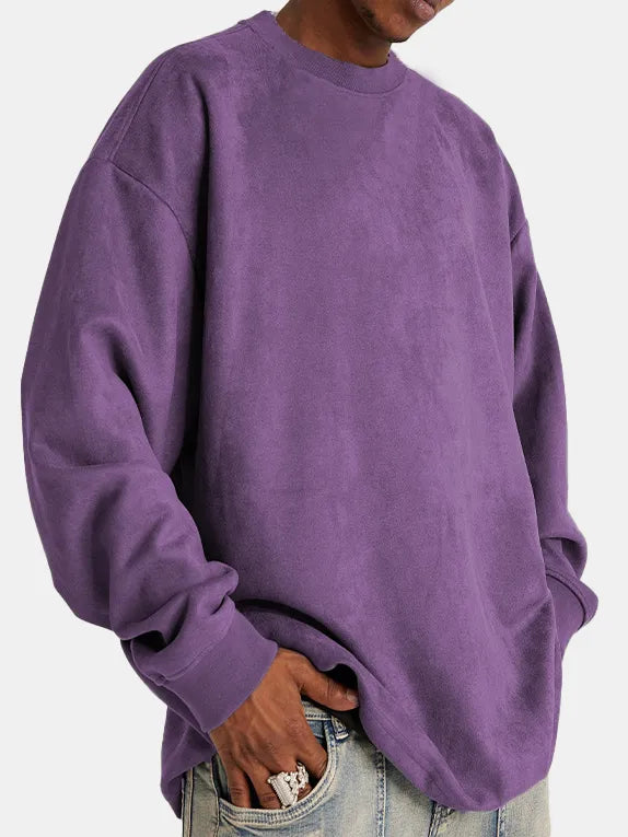 Herren Pullover Suede Klassisch Elegант