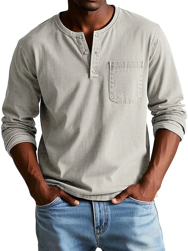 Herren Langarmshirt Casual Style