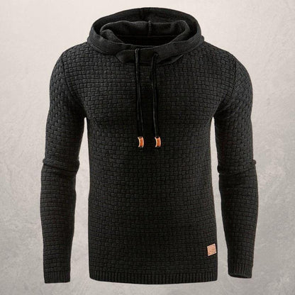 Stylischer Kapuzenpullover Slim Fit Strickmuster