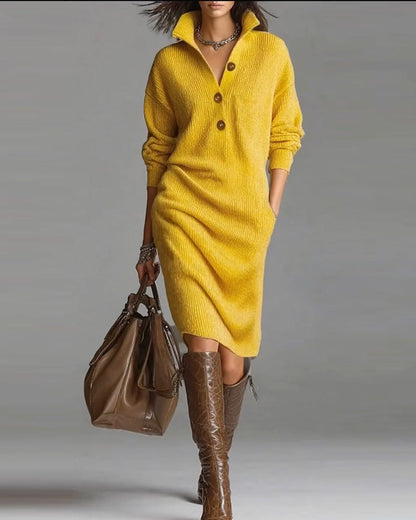Elegante Damenkleidung - Lässig Einfarbig Herbst Winter