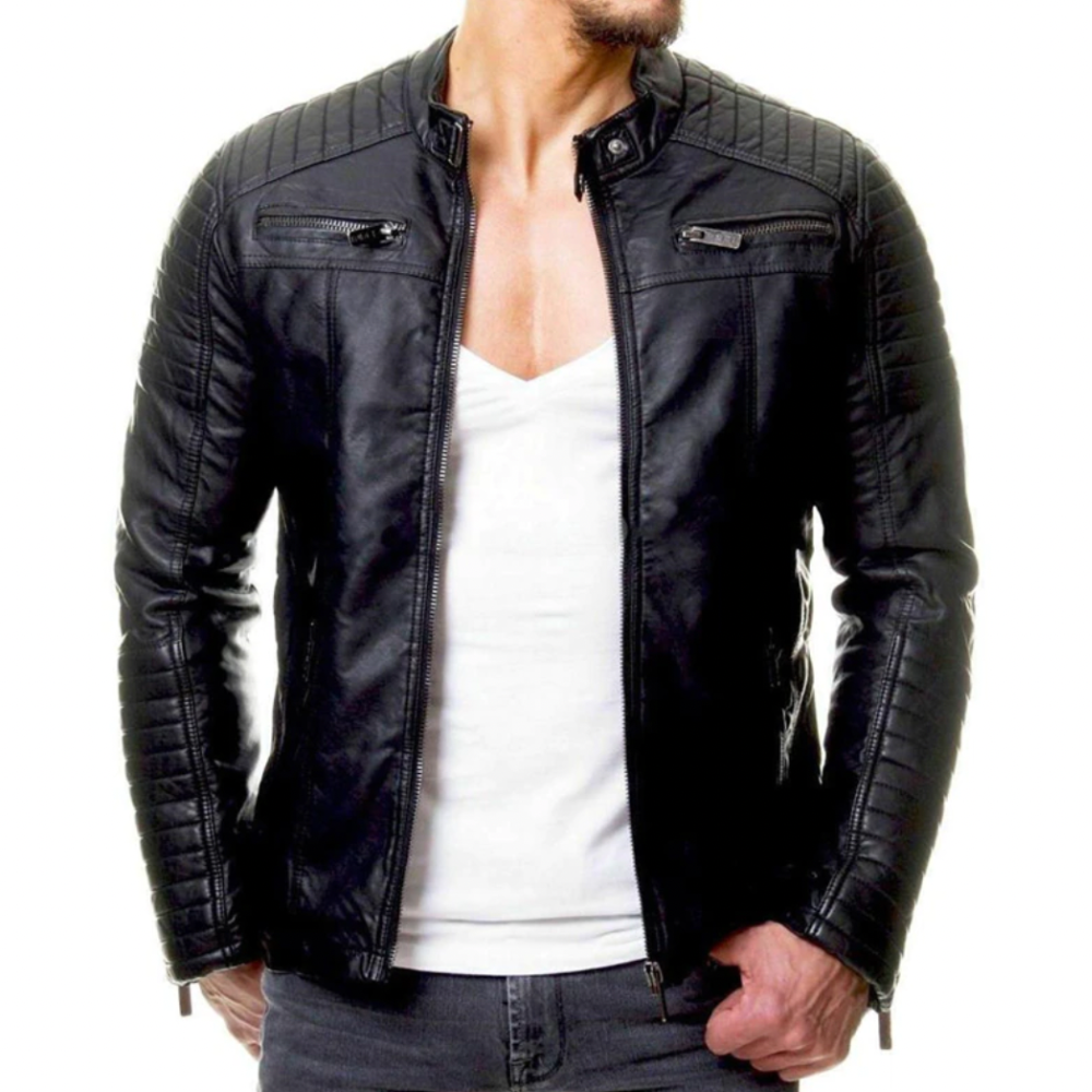 Stylische Lederjacke Herren Elegant