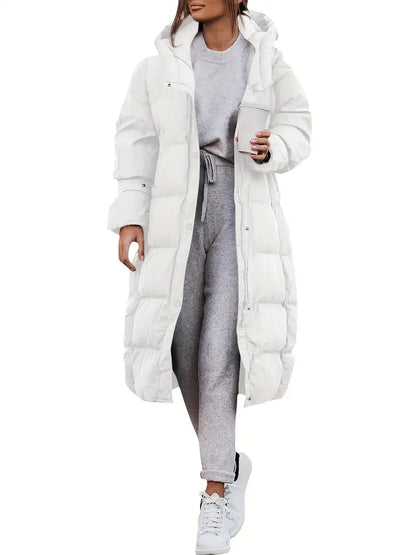 Damen Pufferjacke Warm Kapuze