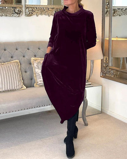 Elegantes Tulpenkleid Samt Optik