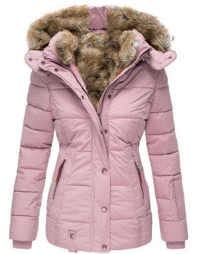 Elegante Winterjacke Mit Weichem Fellfutter