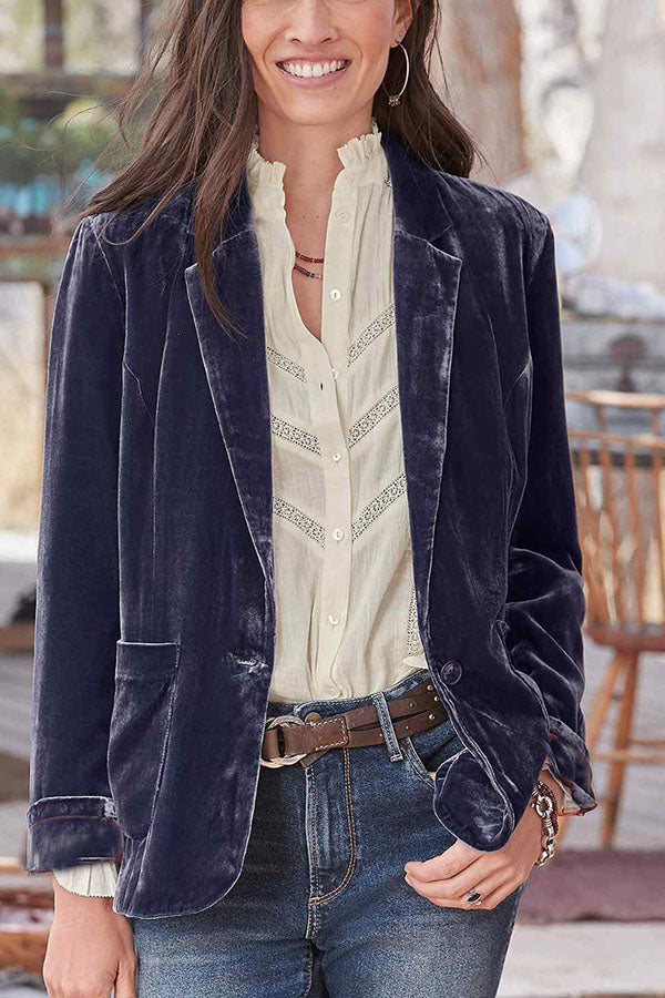 Elegantes Kleid | Samt Top mit Miniblazer