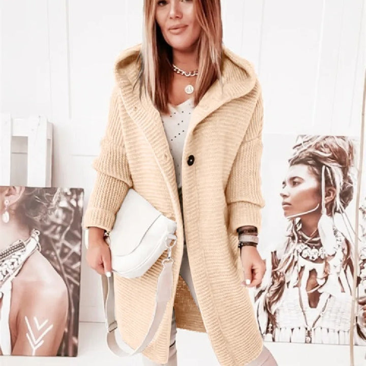 Damen Kaschmir Cardigan Kapuzenpullover Luxus