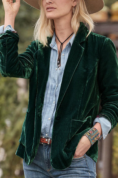 Elegantes Kleid | Samt Top mit Miniblazer