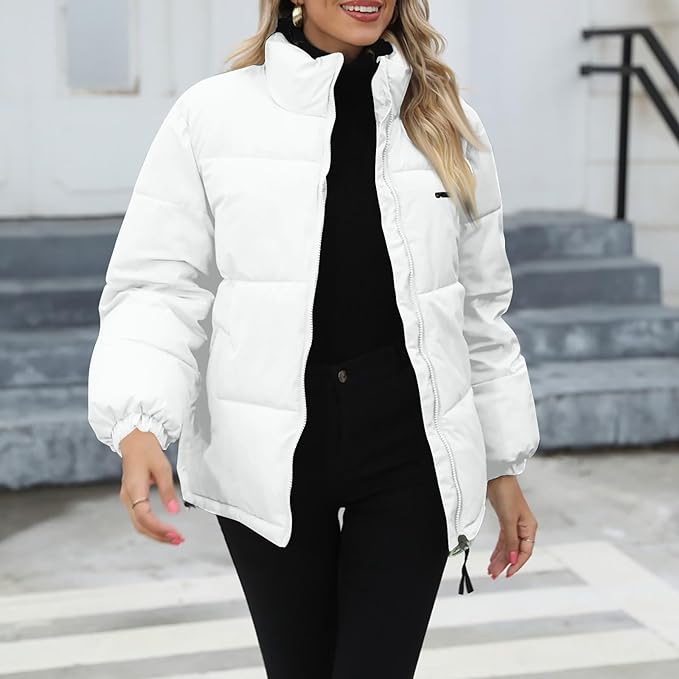 Warm gefütterter Damen Wintermantel Elegant - IdealeKleiden