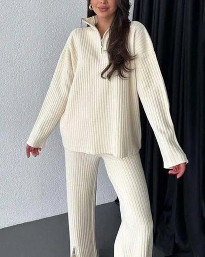 Strickanzug Set Damen Modern - IdealeKleiden