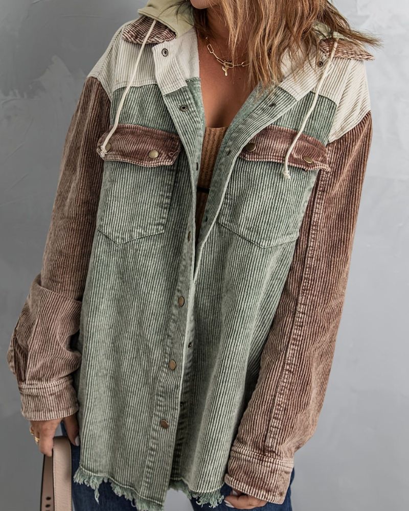 Modische Cordjacke Damen Stylisch