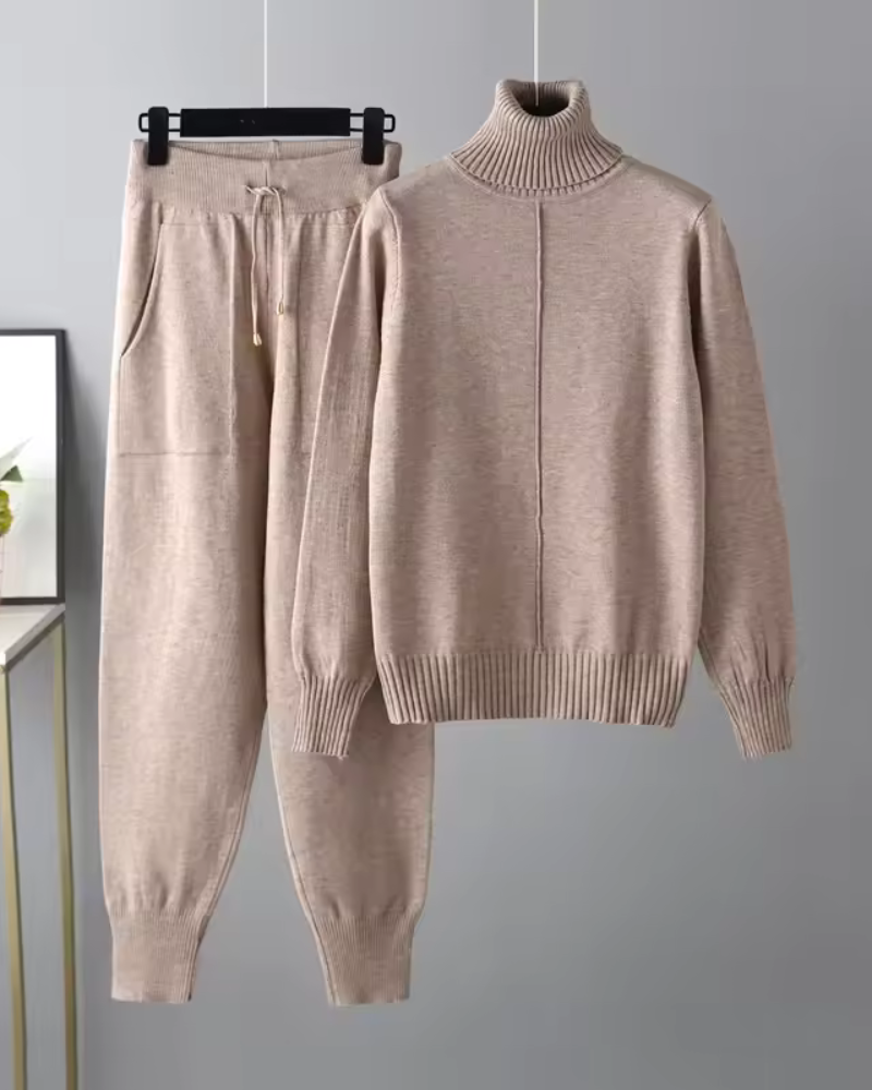 Damen Kleid Set Elegant Komfortabel 2-teilig