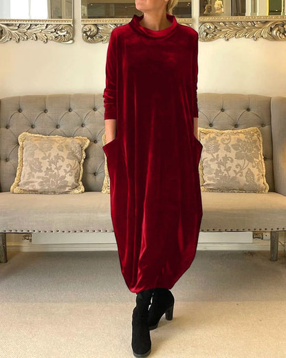 Elegantes Tulpenkleid Samt Optik