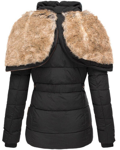 Wintermantel Damen Fellfüllung Warm - IdealeKleiden