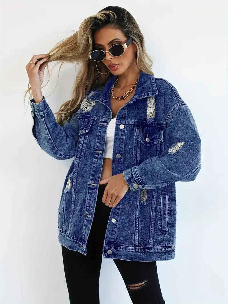 Modische Damenjacke Oversized Jeans